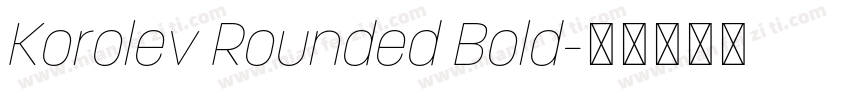 Korolev Rounded Bold字体转换